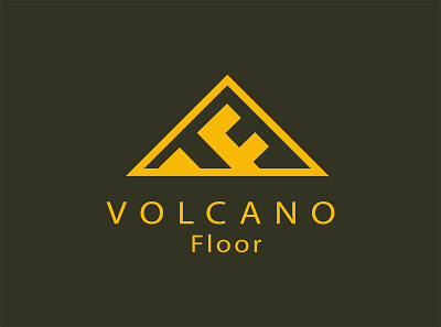 Volcano Floor Logo Template desain design icon ikon illustration logo vektor