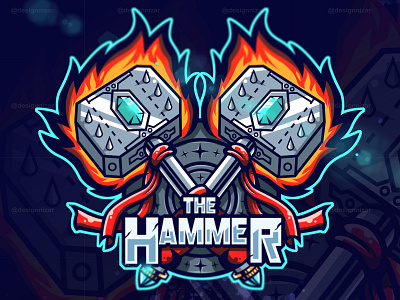 the hammer desain ilustrasi logo vektor