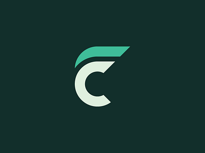 CF cf concept connected design fc fitness green icon illustrator letter logo mark monogram