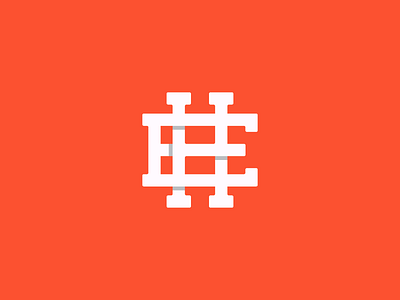 HE Monogram branding concept design eh he icon identity illustrator letter logo mark monogram orange serif type
