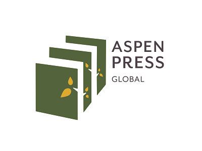 Aspen Press books branding identity logo