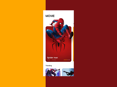 Animation for New Movie APP after effect animation app avengers hero iron man movie app spider man ui