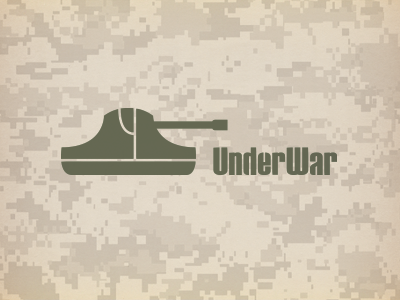 UnderWar Camo logo tank underwear war