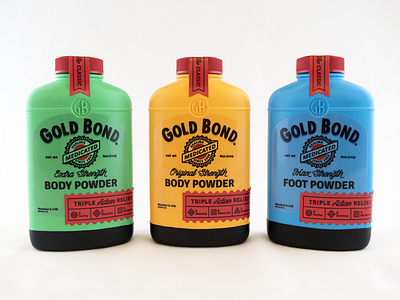 Goldbond Re-skin body foot goldbond gradschool medicated packaging plastidip powder redesign reskin