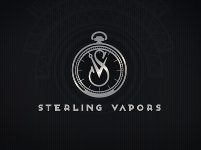 Sterling Vapers art deco do you even vape bro ecig logo pocket watch vape vapor watch