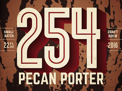 254 Pecan Porter Label beer brew craft homebrew label pecan porter small batch