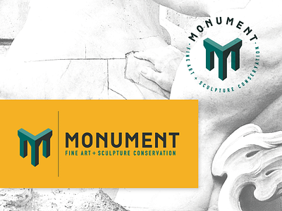 Monument Logo art conservastion fine art monument restoration sculpture statue