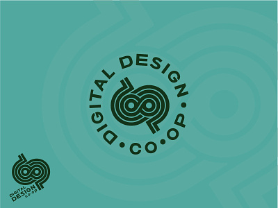 Digital Design CO•OP coop cooperative design digital logo monogram thick lines