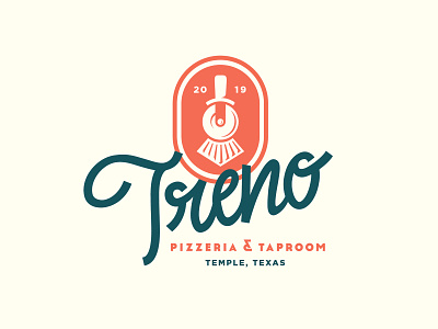 Treno Concept beer italian logo pizza pizza cutter taproom train wordmark