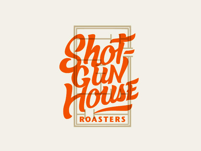 Shotgun House Roasters coffee hand lettering logo overlay roasters shotgun shotgun house