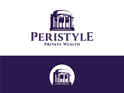 Peristyle Logo architecture city park columns negative space new orleans peristyle wealth management