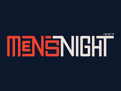 Men's Night Custom Type church event lettering logo men night type