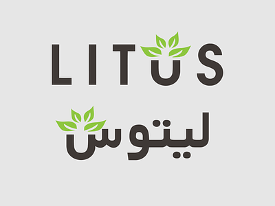 Litus Logo branding flat icon logo typogaphy