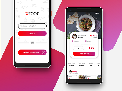 X food app design ui ux
