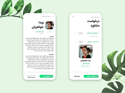 MashverApp app consultation design flat green ui user experience ux