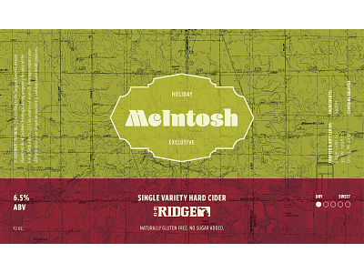 McIntosh Holiday Label alcohol branding branding design graphic design label packaging