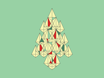 Geometric Christmas Tree christmas design geometric graphic design holidays shapes
