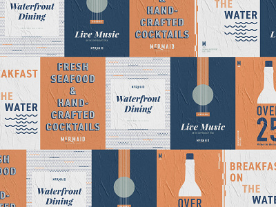 Mermaid Waterfront Bar & Grill design graphic design packaging posters restaurant branding typography