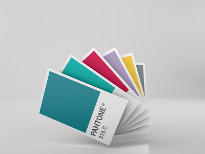 Pantone Card Mock-up branding business card card catalog color card colorful mock up multicolor pantone pantone card paper photorealistic mockup psd smart object template