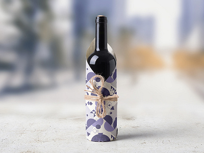 Wine Bottle Wrapping Mock Up bottle bottle wine bottleneck drink glass grapes graphic label leaf mockup paper photo wine photorealistic presentations realistic red red wine tag white wine wine wrapping paper
