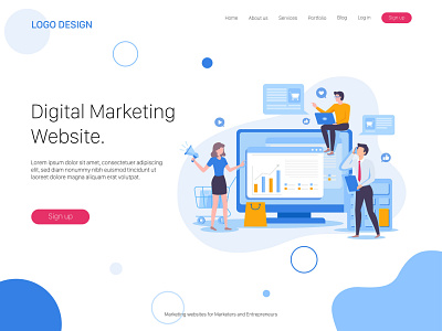 UI design (website landing page)