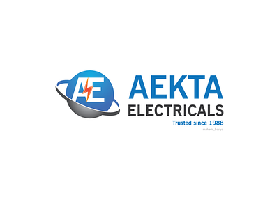 Aekta Electrical Logo Design adobe adobeillustator branding creative creativity design graphic logo logodesign vector