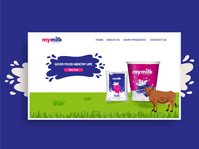 My Milk Website Design animation branding creative design logo ui vector