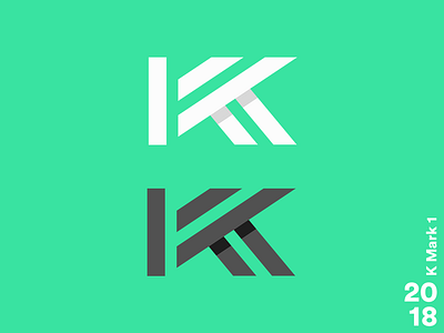 "K" Mark 1 design letter logo