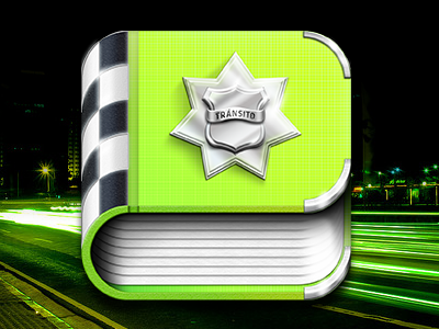 Traffic regulations app app badge book cars cop df green icon icono ios laws leyes libro mexico officer placa regulations traffic transito