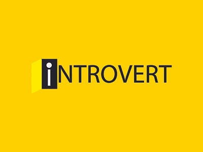 Introvert clean color design fun typography vector