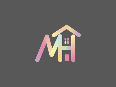 Motion House clean color design full color fun gradient gradient color gradient design logo simple design typography vector