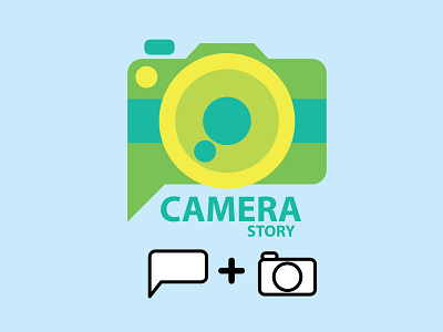 Camera Story basic camera design fun icon logo simple slaughter slash