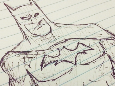 "Because I'm Batman..." art batman black draw drawing illustration ink nashville paper pen sketch tn