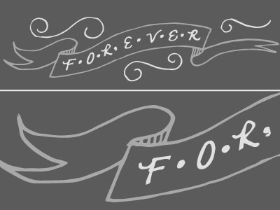 Forever banner draw forever fun gray hand lettering illustration nashville sketch tennessee typography white