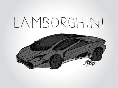 Lamborghini black car draw gradient grey illustrator lamborghini nashville photoshop sports car tennessee white
