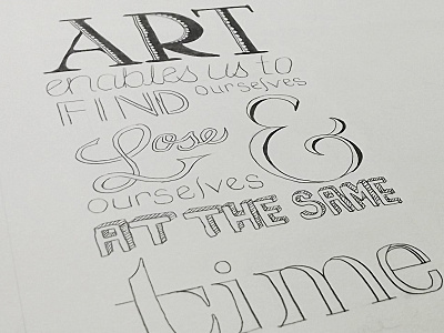Art Quote 2013 black custom type hand lettering handwritten ink nashville tenessee typography white