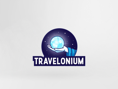 Travelonium ball flight logo magic travel wizard world