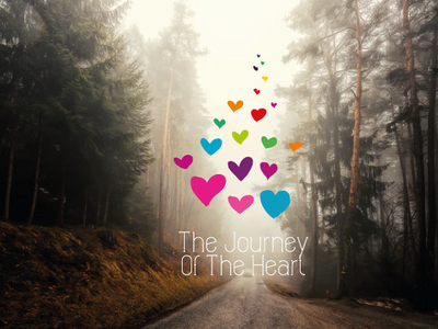 The journey of the heart adventures heart journey logo love travel