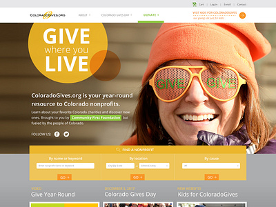 ColoradoGives Website website homepage