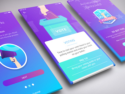 Voting App app branding gradient background vector