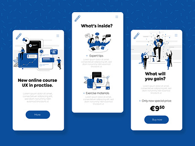 UX course illustration and app concept