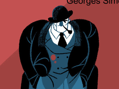 Maigret book cover illustration ilustración maigret portada