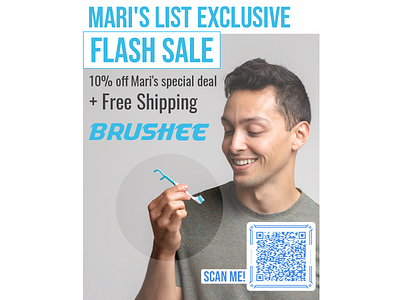 E-mail campaign flyer for Brushee branding design graphic design vector