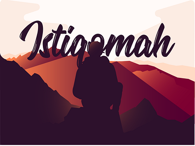 Istiqomah design flat illustration typography website