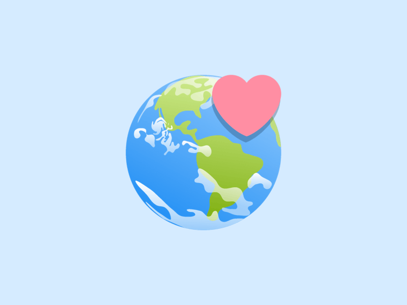 Earth Day animated earth earth day heart icon illustration love nature world