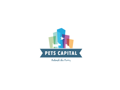 Pets Capital Logo bird buildings cat city color colour dog logo pets skyline tranparency