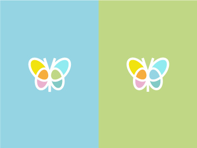 Butterfly butterfly color colour logo mark pastel