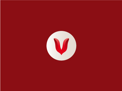 V circle logo mark red v