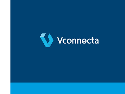 Vconnecta logo blue identity logo v