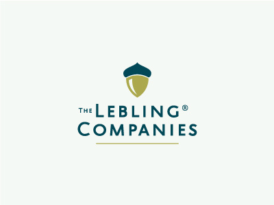 Leblingcos acorn brand color colour identity investment logo mark real estate
